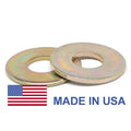 5/8 inch Grade 8 Flat Washer SAE Pattern Yellow Zinc Plated Pk 1000 F432858