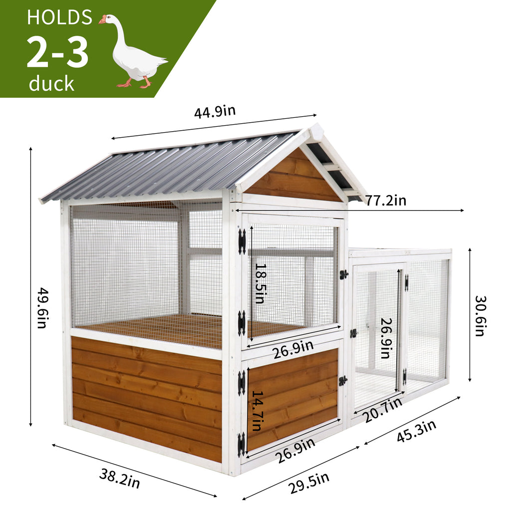Large Wooden Chicken Coop with Nest Box M4800