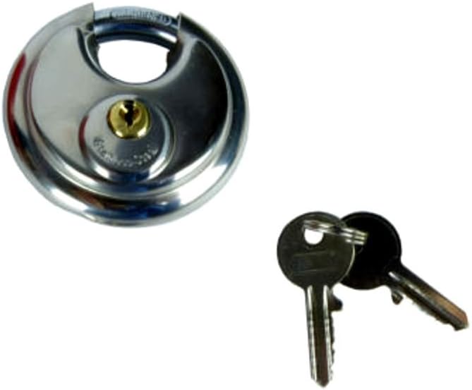Set of 96 Round Disc Padlocks Keyed Alike 70mm Stainless Steel P319287