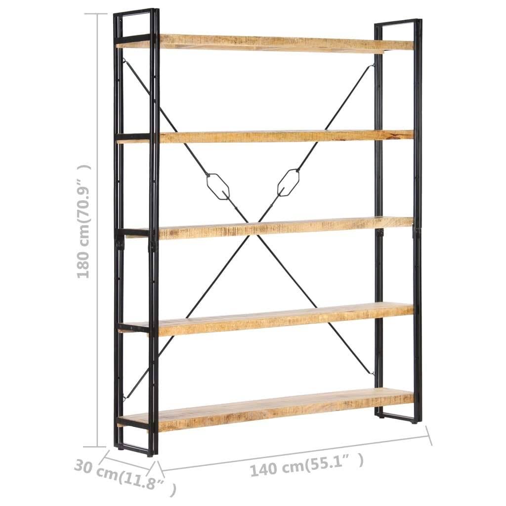 5-Tier Solid Reclaimed Wood Bookcase D966