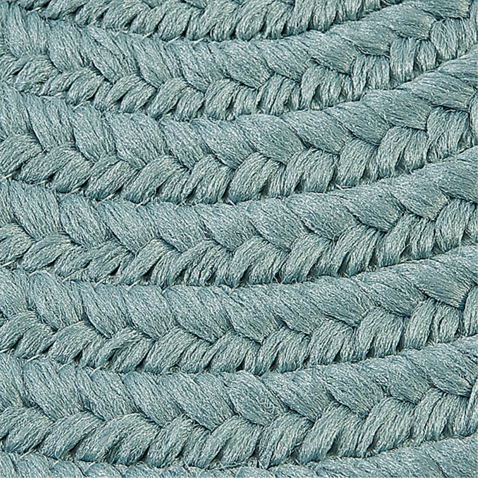 Federal Blue Solid Oval Rugs 5x8 P86933