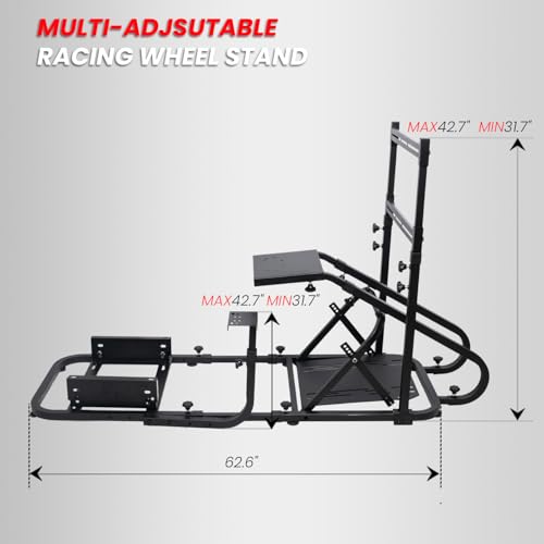Racing Simulator Cockpit with Monitor Mount and Bucket Seat L9290