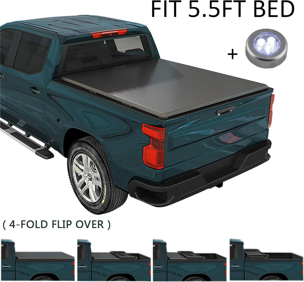 Tonneau Cover with LED Lamp for 6.5FT Soft Quad-Fold Y7309