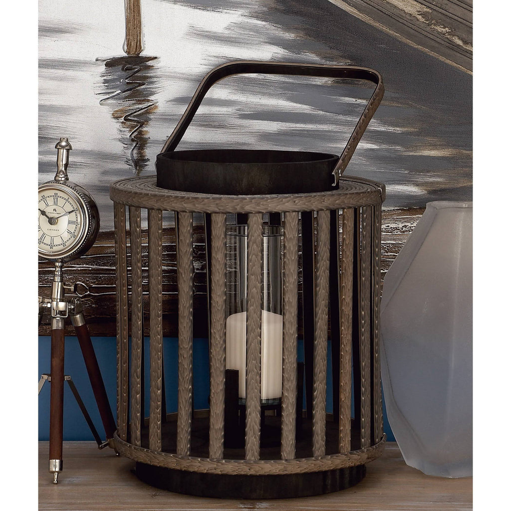 Wood Glass Lantern D64292
