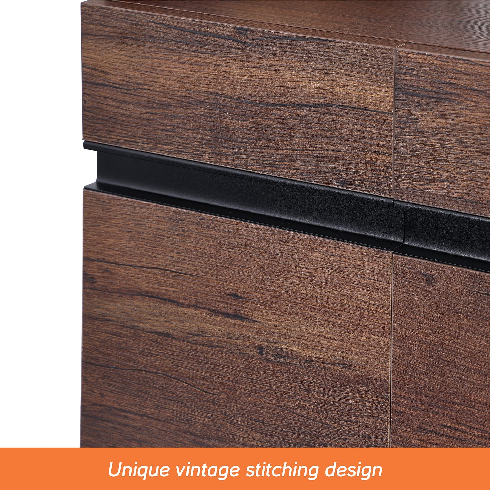 Rolling Kitchen Island with Storage Cabinet and Open Shelf H97531