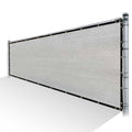 Grey Privacy Fence Screen HDPE Mesh Windscreen with Reinforced Grommets F9476