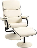 Brown PU Leather Swivel Recliner Chair with Ottoman G724