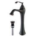 Oil Rubbed Bronze Vessel Bathroom Faucet with Pop Up Drain T437004