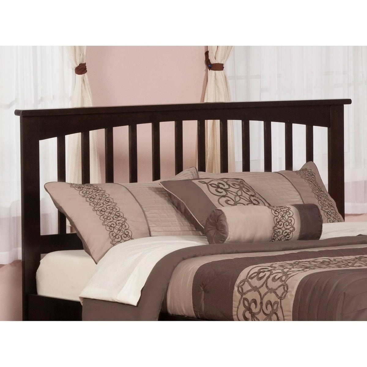 King Espresso Mission Headboard Q958