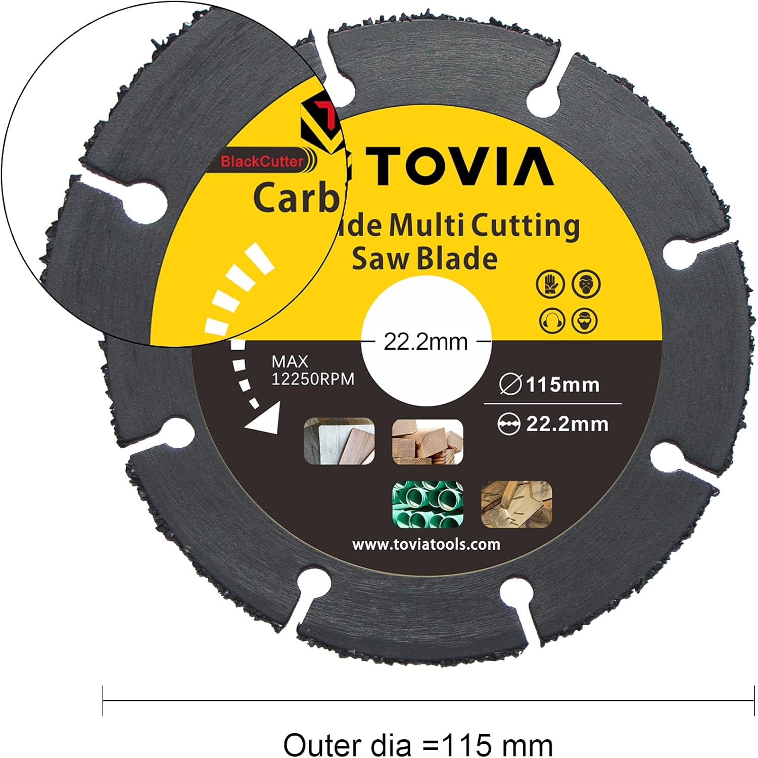 4 1/2 Carbide Multi Cutting Disc, Pack of 2 O170