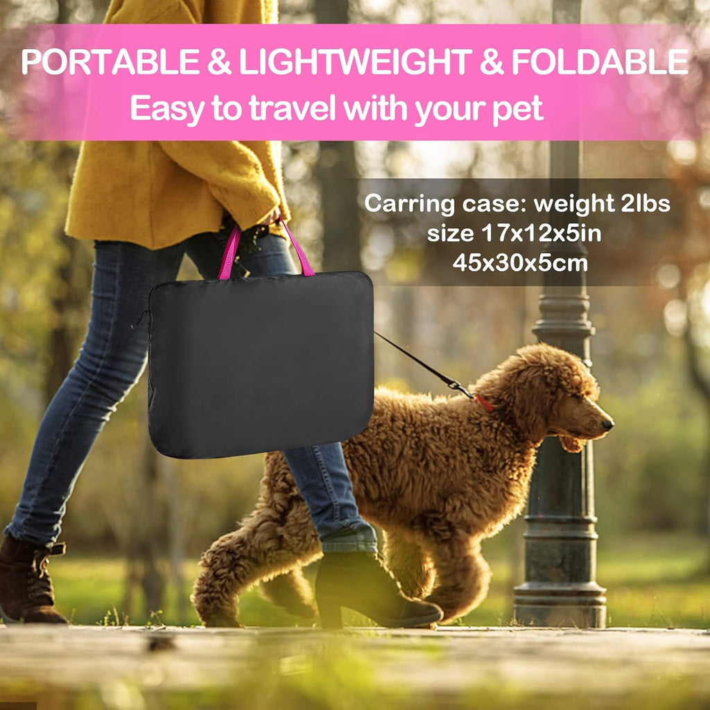 Portable Pet Playpen Foldable Pop Up Kennel Tent Crate with Shade Ventilation Mesh Q8678