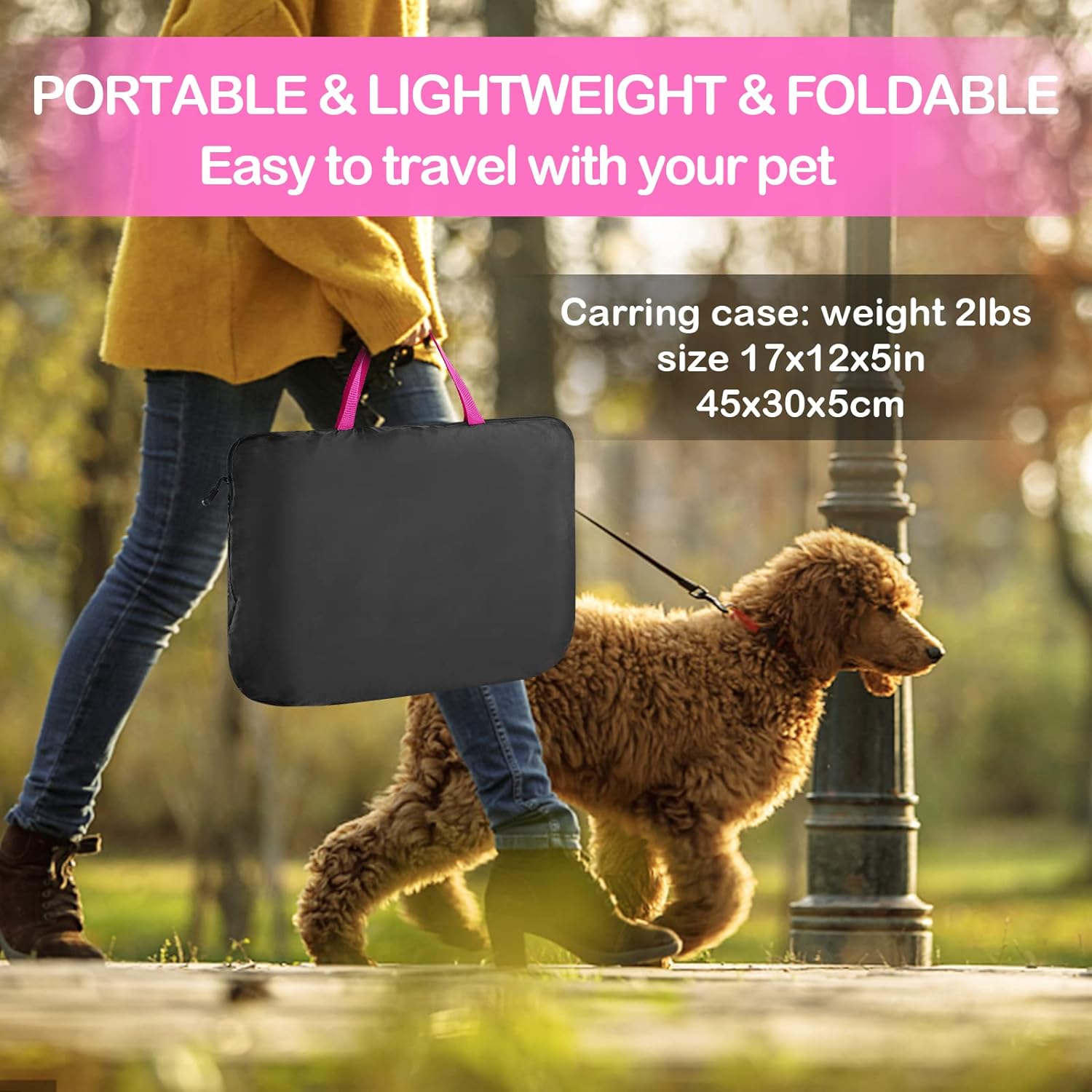 Portable Pet Playpen Foldable Pop Up Kennel Tent Crate with Shade Ventilation Mesh Q8678