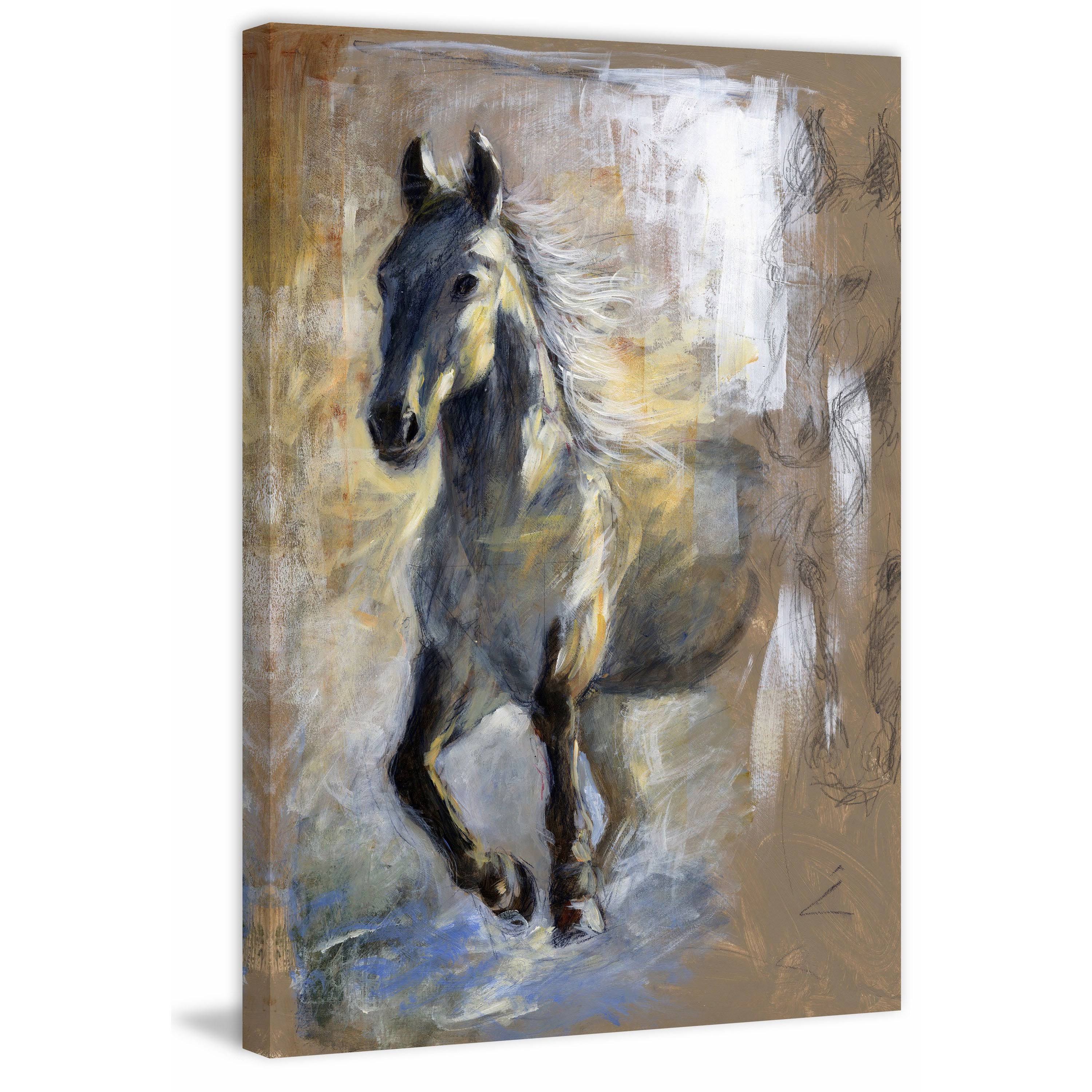 Brown Painting Print on Wrapped Canvas P2581