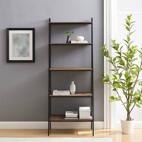 Rustic Oak 5-Shelf Bookcase T511616