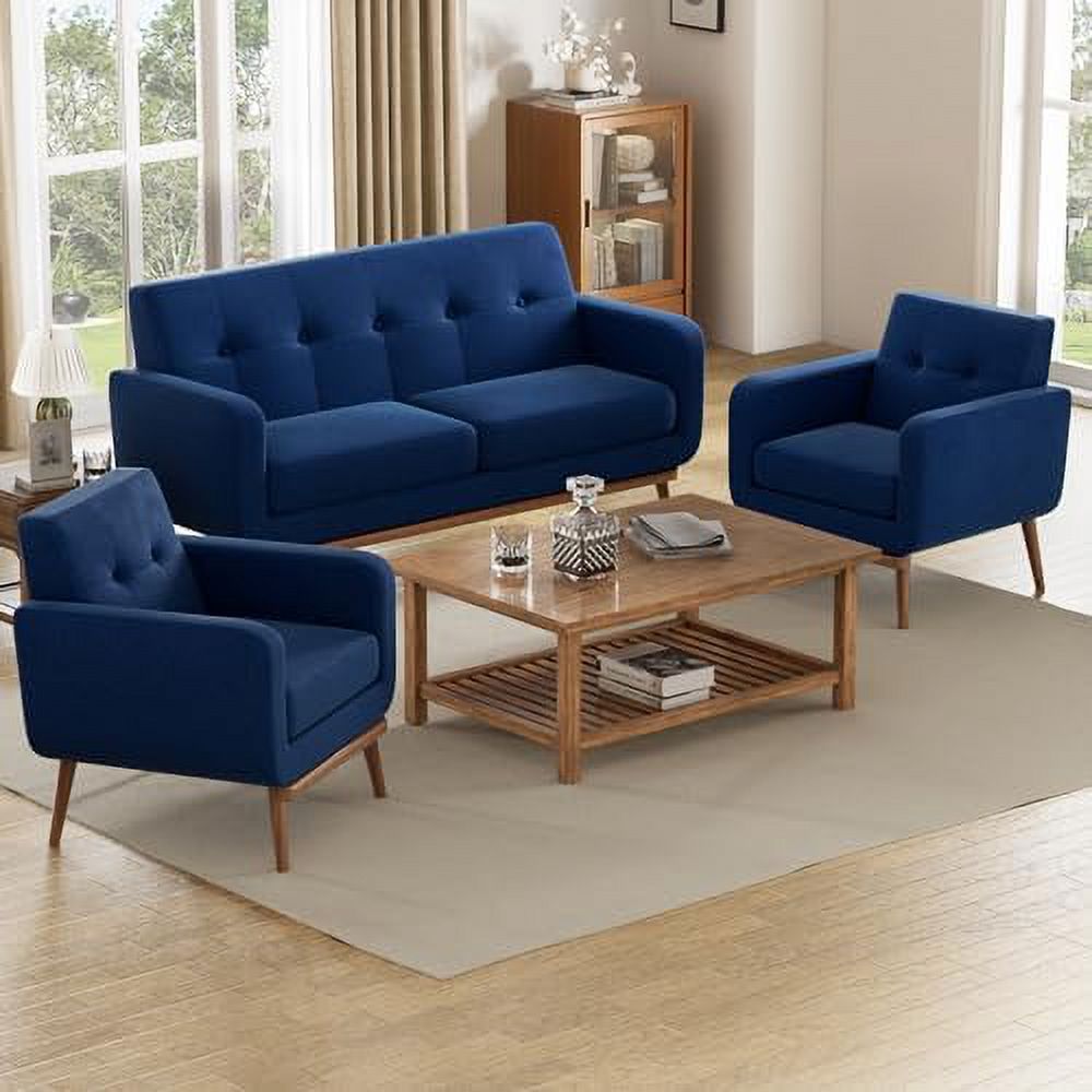 Dark Blue Fabric Accent Arm Chair C606884