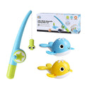 Magnetic Fishing Bath Toys Wind-up Swimming Whale Floating Pool Tub Toys P463