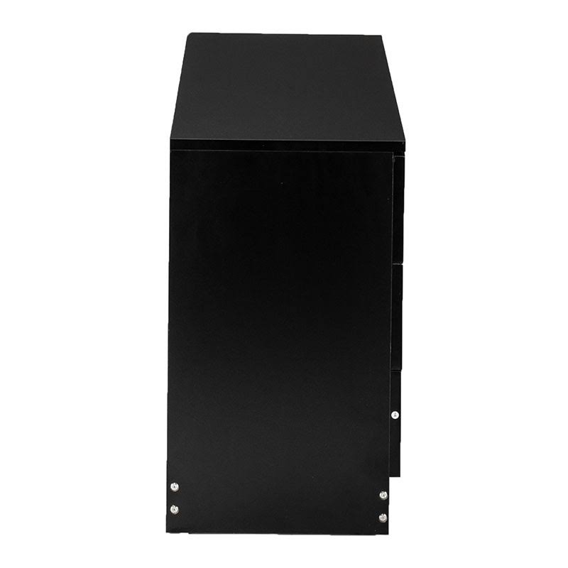 Black 3 Drawer Wood End Side Table N201213