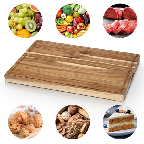 XL Acacia Wood Cutting Board with Juice Groove J5761