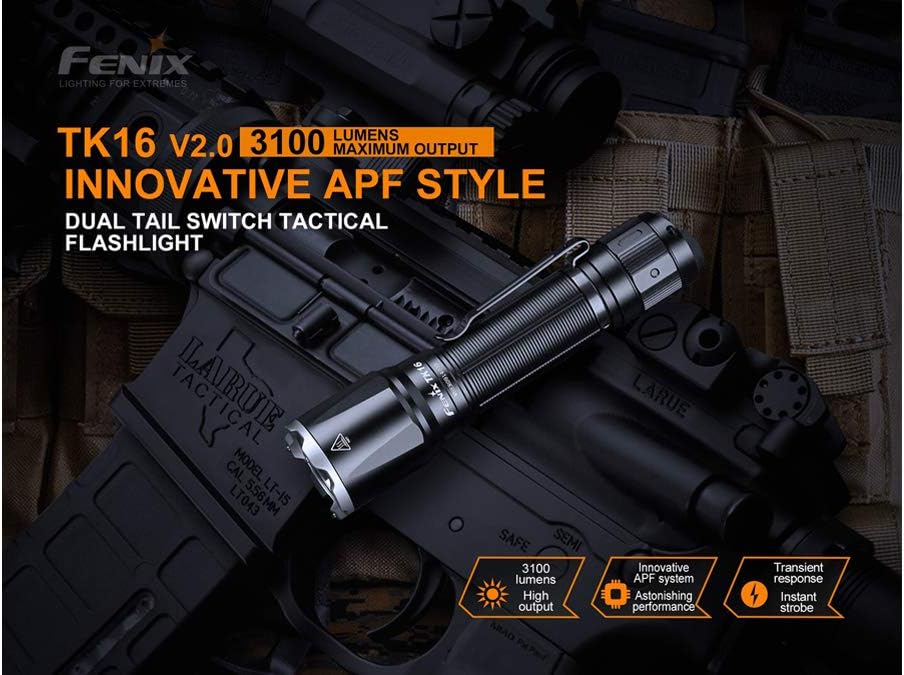 Tactical Flashlight with 2X 5000mAh USB-C Rechargeable Battery P60246