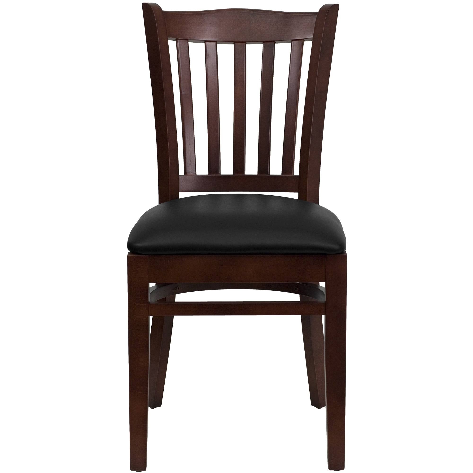 Brown and Black Vertical Slat Back Dining Chair R5527
