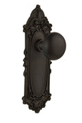 Victorian Plate Passage Door Knob, Oil-Rubbed Bronze G76658