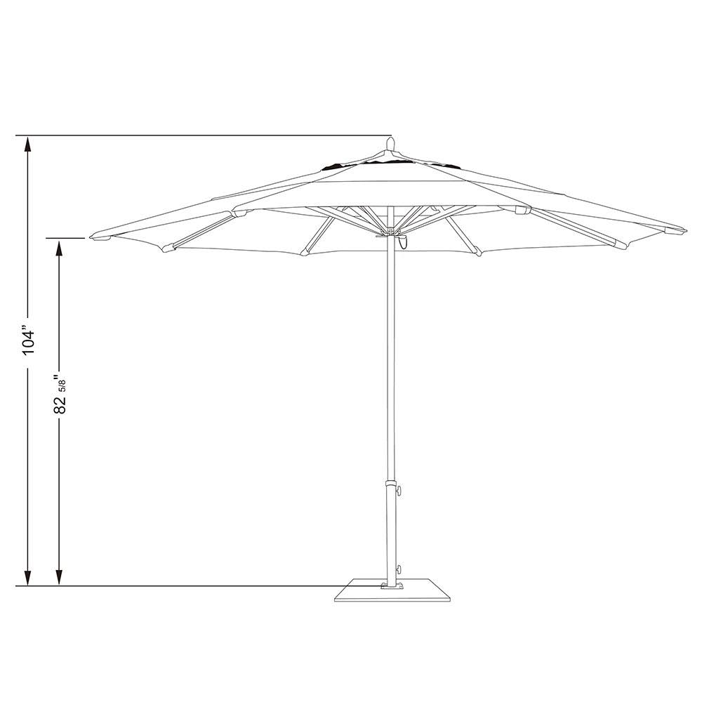 11 ft Patio Umbrella with Aluminum Pole E1822