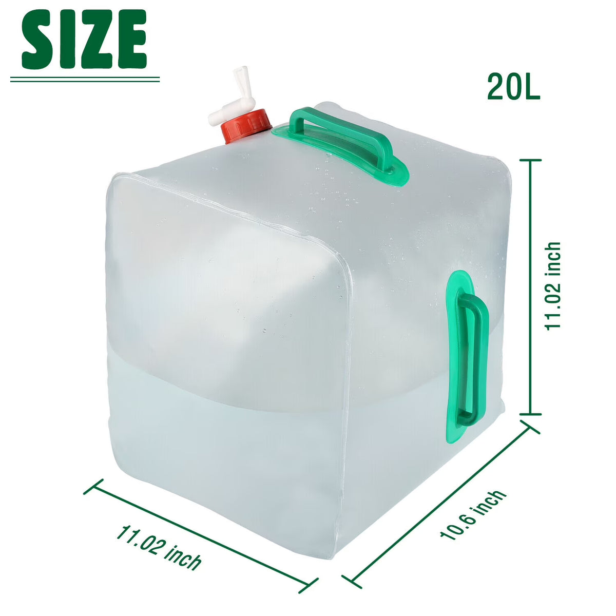 Portable Collapsible Water Container Jug with Spigot 2.6-5.2 Gallon C209221