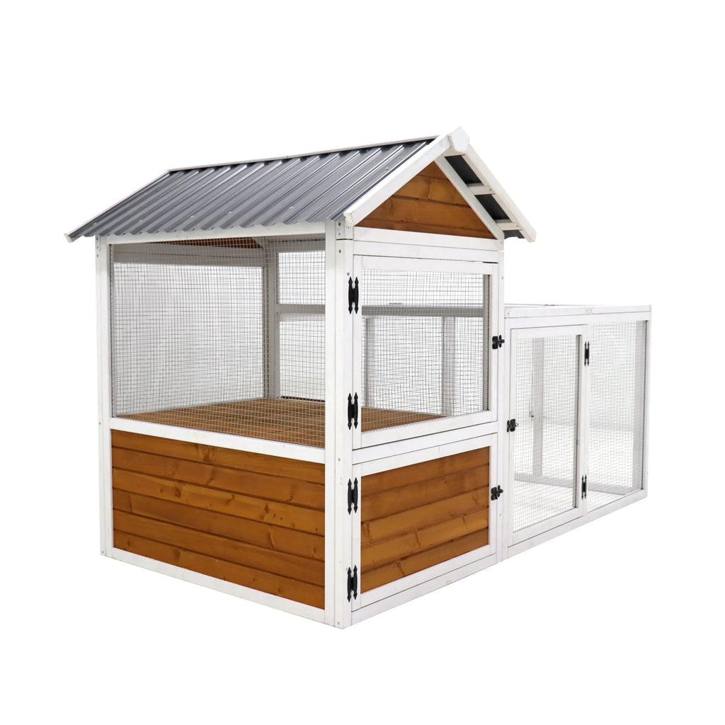 Large Wooden Chicken Coop with Nest Box M4800