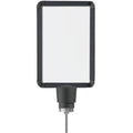 Vertical Drum Top Post Sign Frame, 7 x 11 in. Matte Black Q2364