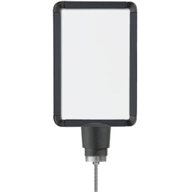 Vertical Drum Top Post Sign Frame, 7 x 11 in. Matte Black Q2364