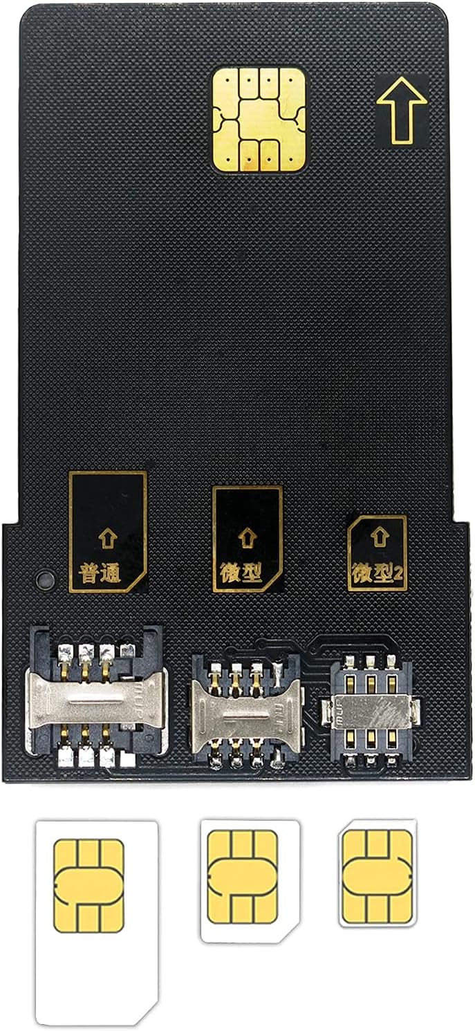 SIM Card Tools & Accessories Kit with 1 SIM Card Reader + 5pcs Programmable USIM Cards + 1 Adapter Kit T266
