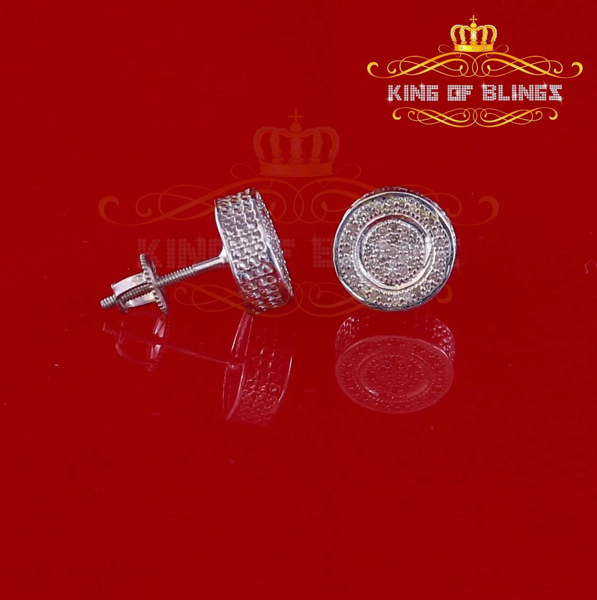 0.15ct Diamond 925 Sterling Silver Stud Earrings V6871