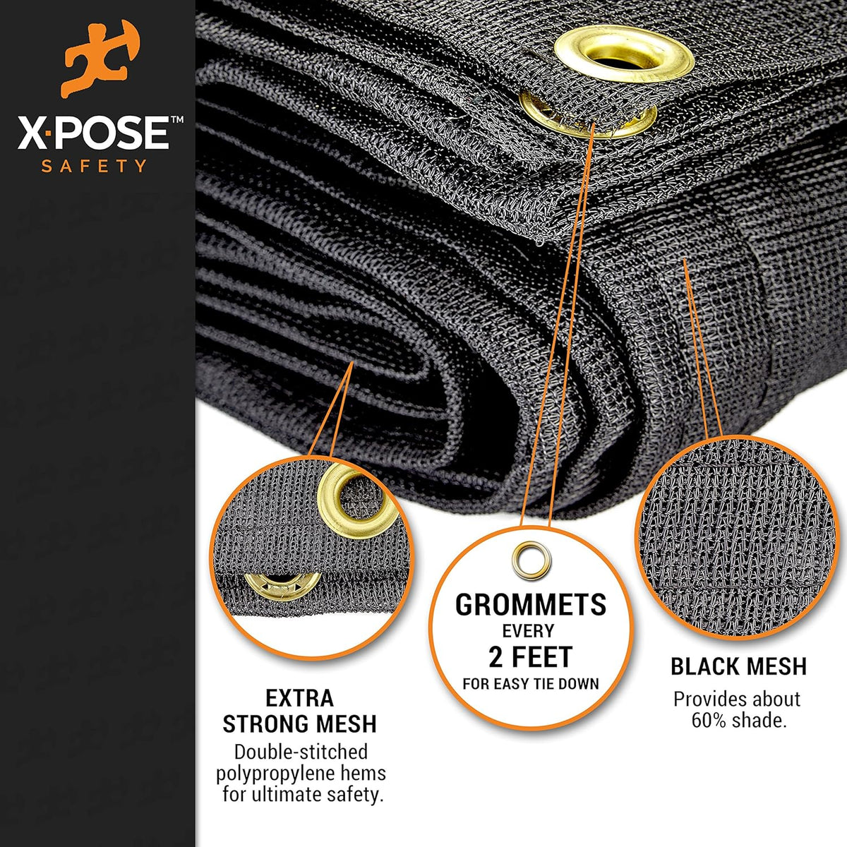 Heavy Duty Mesh Tarp 10’ x 12’ Black Protective Cover S48666