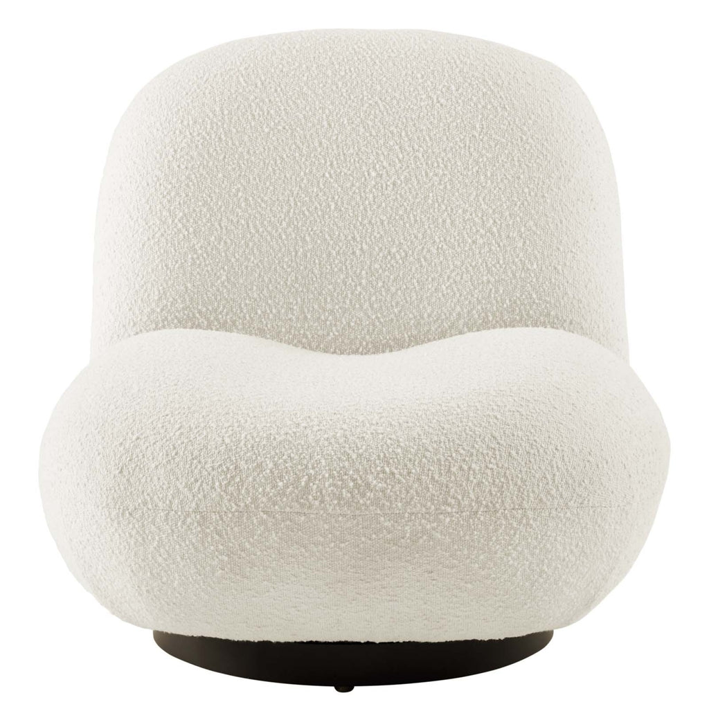 Black Ivory Upholstered Swivel Chair Z402