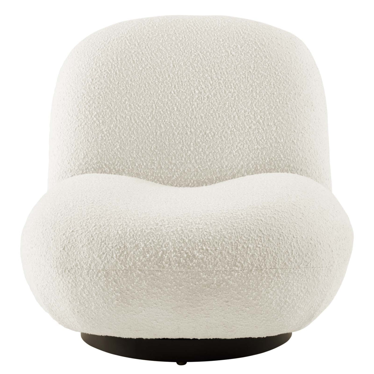 Black Ivory Upholstered Swivel Chair Z402