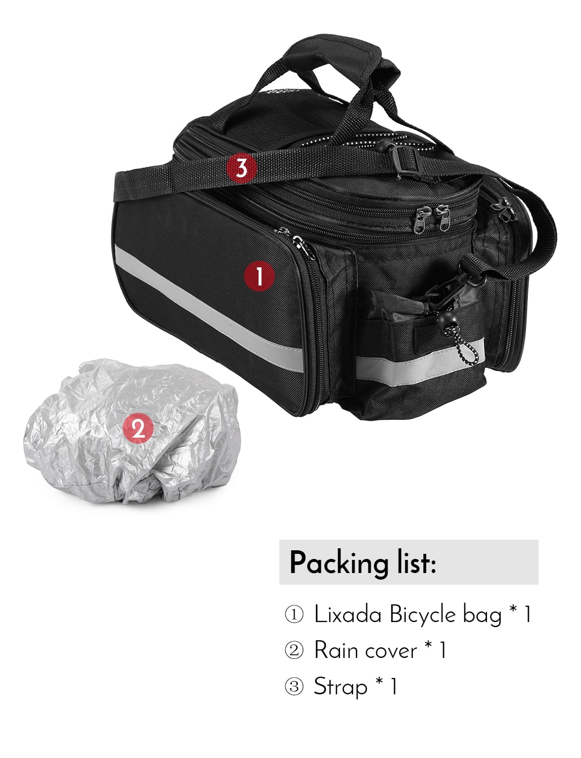 Waterproof Mtb Bike Pannier with Rain Cover W1732