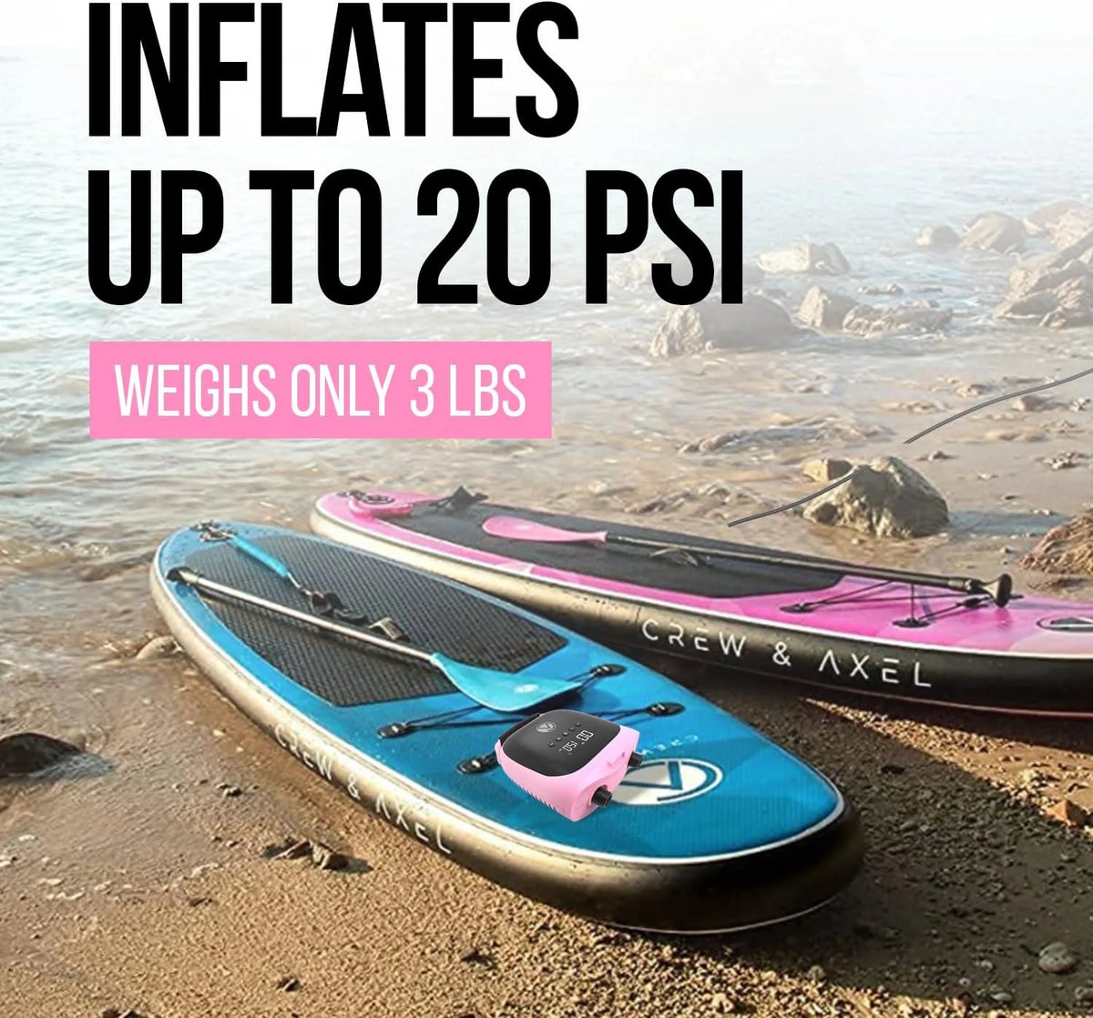 20 PSI Electric Paddle Board Pump with Auto Shut Off A938139