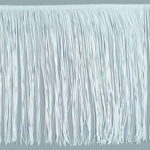 White 12-Inch Chainette Fringe Trim V18915