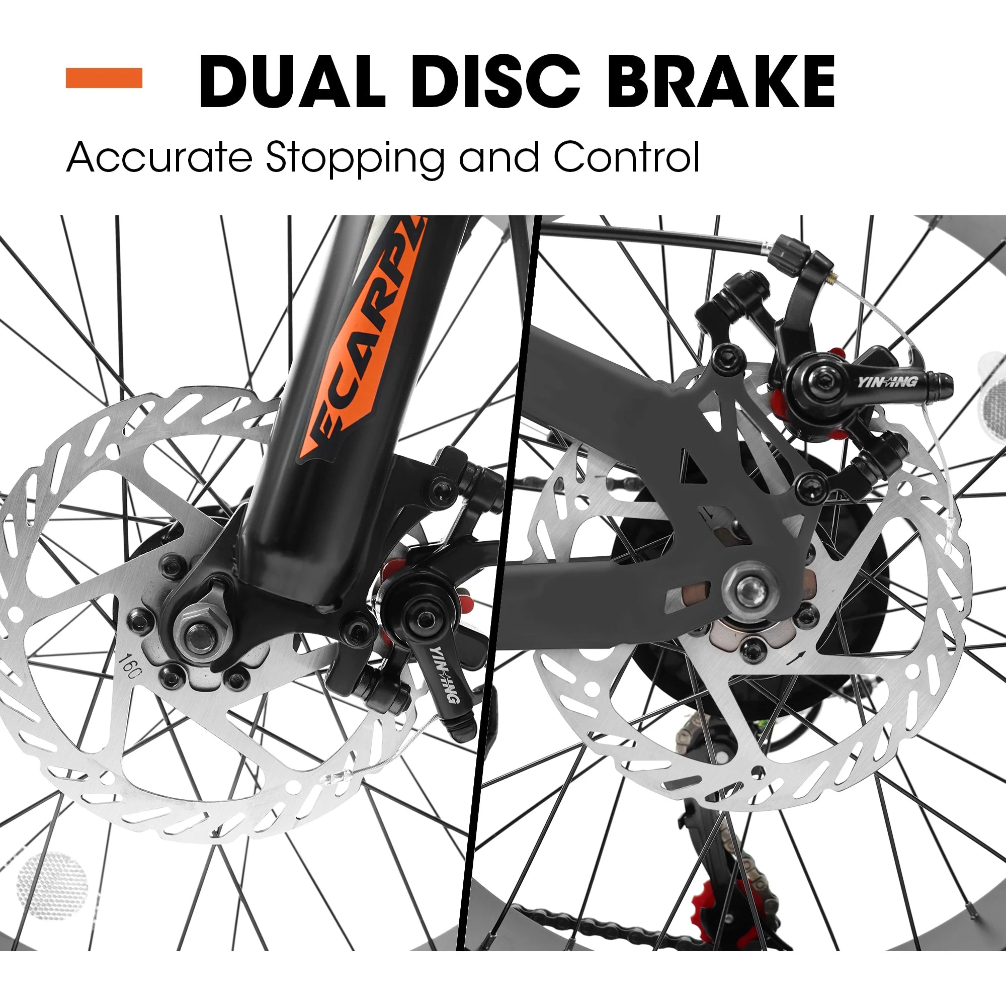 20 Inch Fat Tire Mountain Bike with Dual Disc Brake High-Carbon Steel Frame T94817