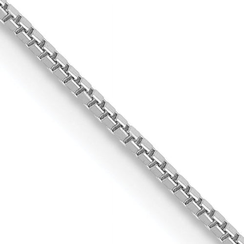14K White Gold Ultra-thin Box Chain Necklace 16 Inches T3571