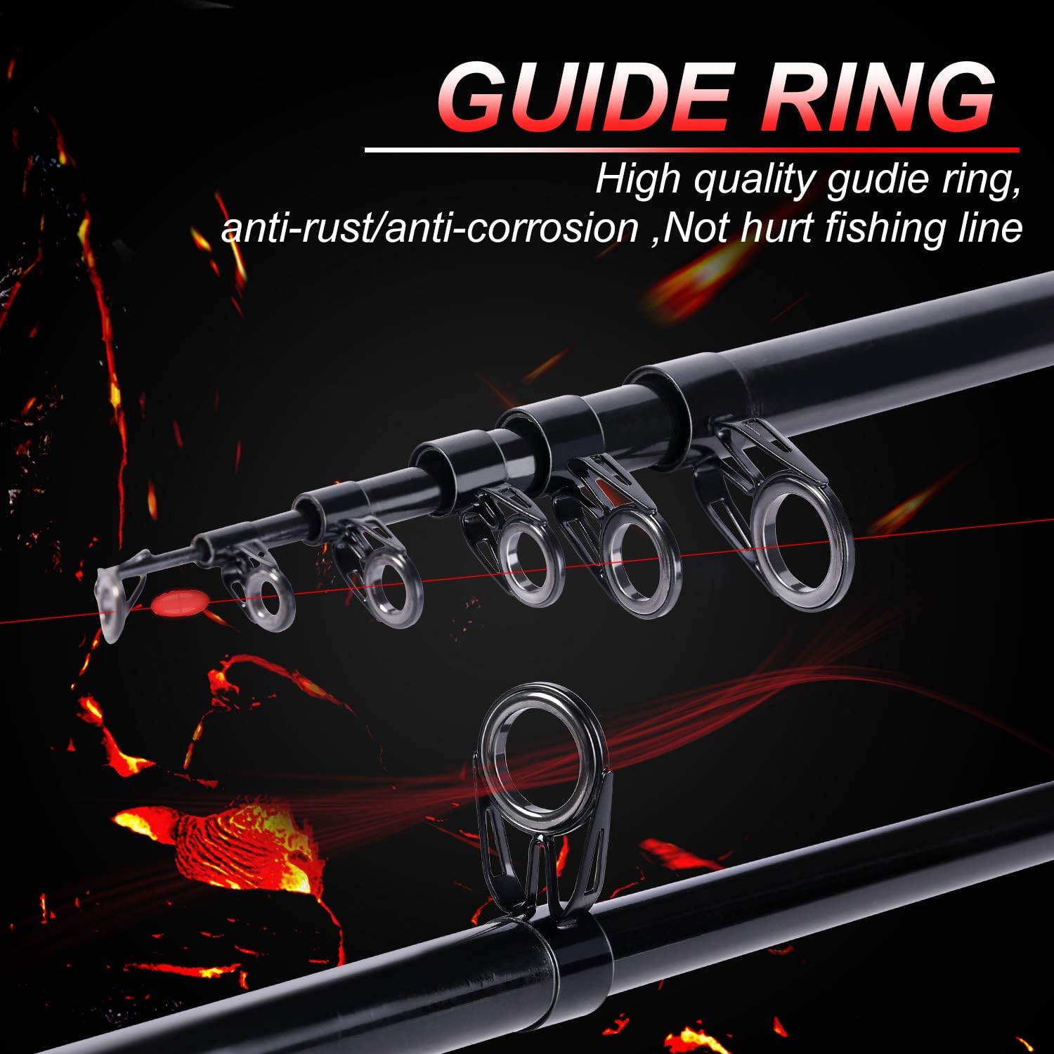 Telescopic Fishing Rod Combos with Spinning Reels Fishing Carrier Bag L149153