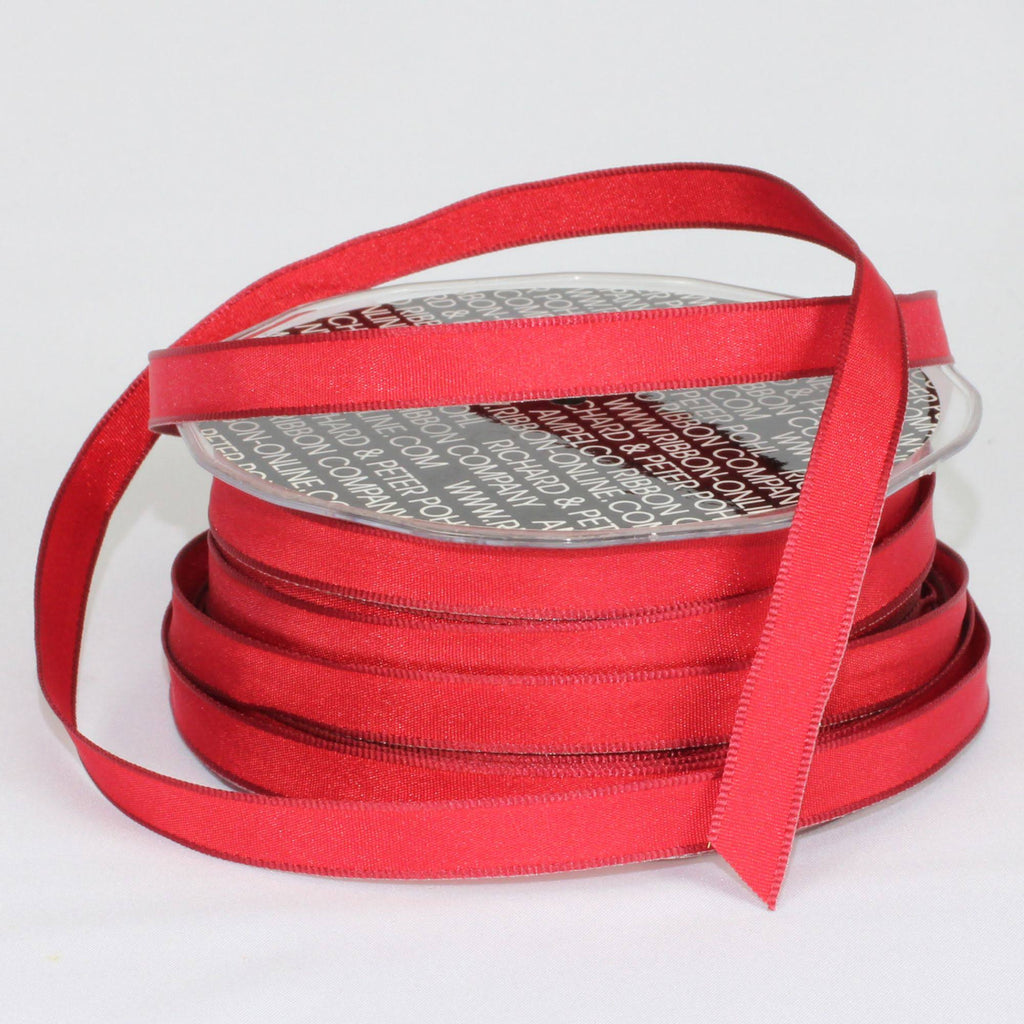 Scarlet Red French Wired Craft Ribbon 0.25 x 108 Yards V2590