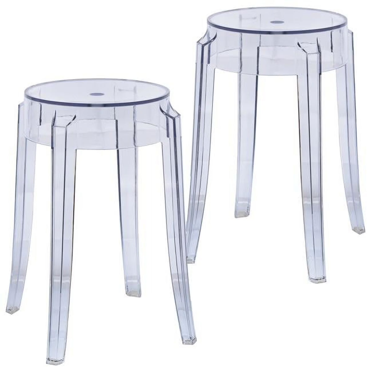 Clear Plastic Dining Stool, Set of 2 K58823