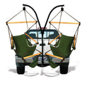 Hunter Green Hammock Trailer Hitch Stand with Wood Dowels Chair Combo F19246