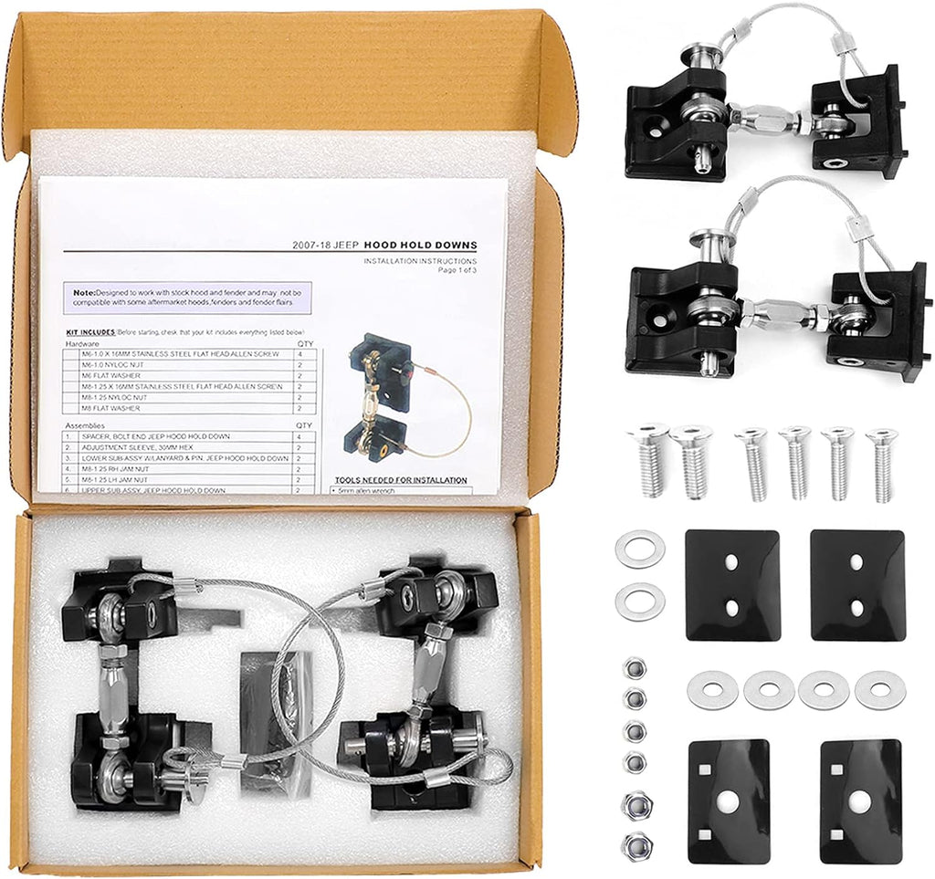 Hood Lock Latch Kit Pack of 2 L989