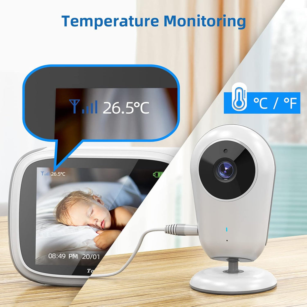Video Baby Camera Monitor with Night Vision, 2 Way Audio, Pack of 2 J342883