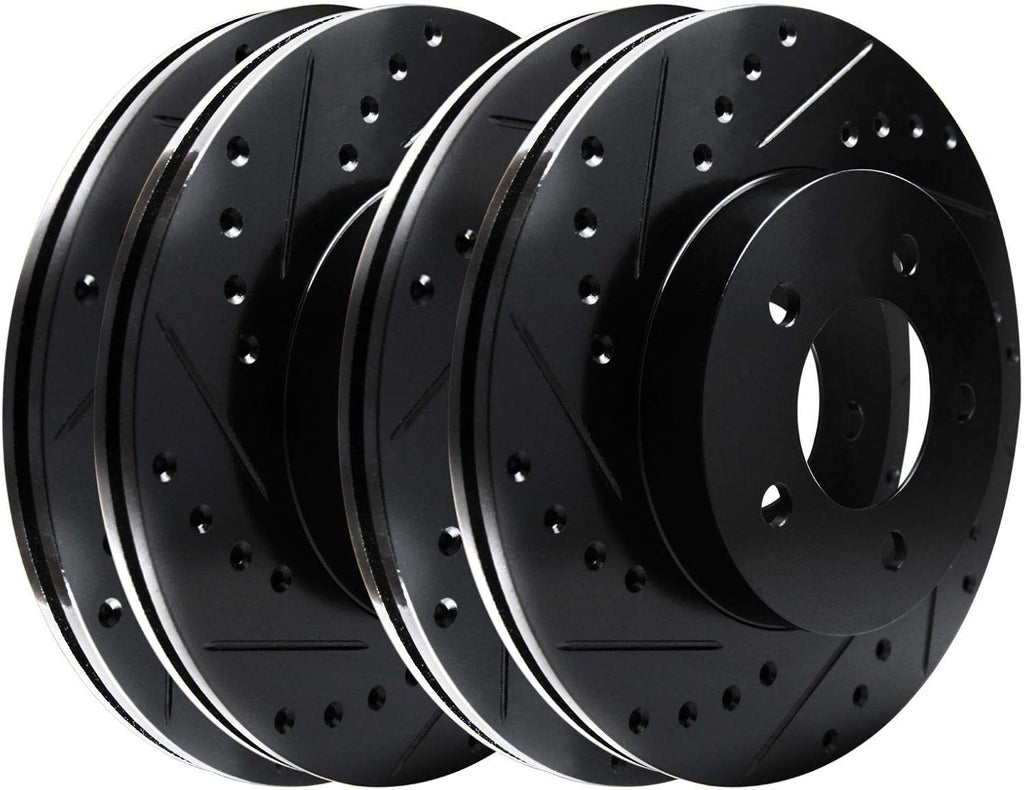 Black Drill Slot Brake Rotors Q42401