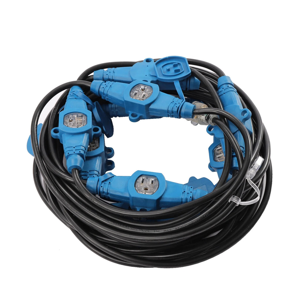 50' Heavy Duty Power Cable Extension Cord Outdoor D516984