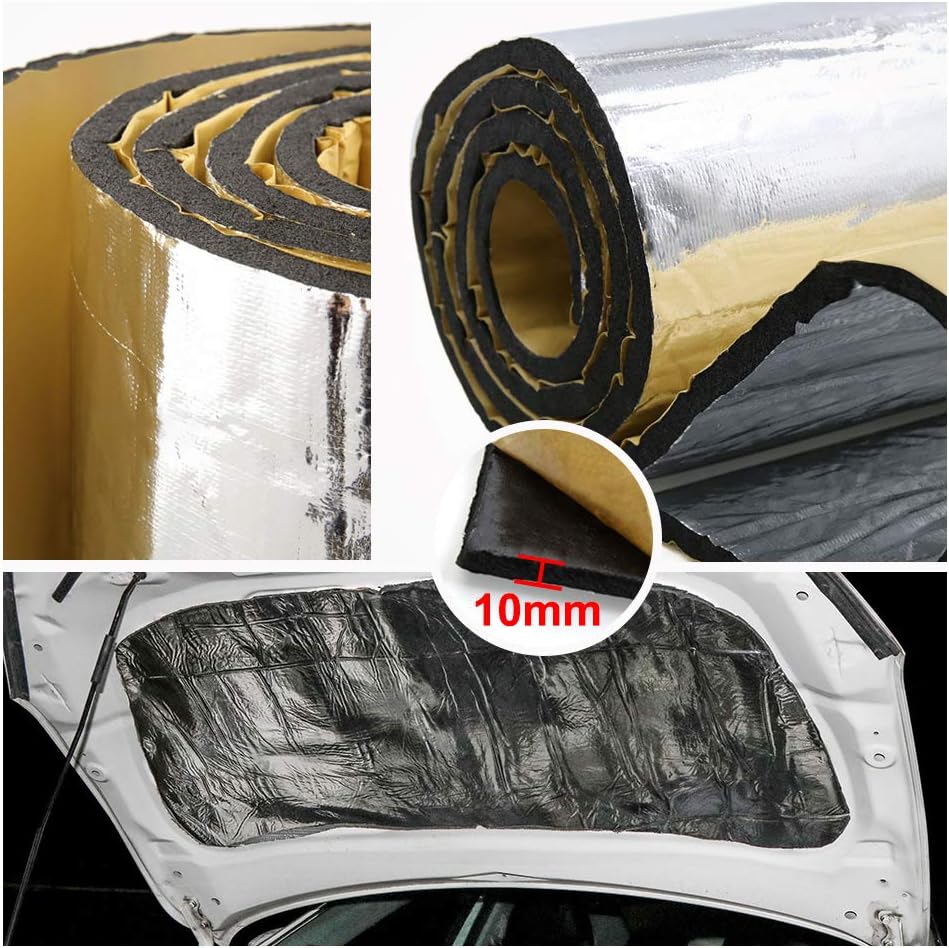 394mil 21.53sqft Heat Sound Deadener Insulation Mat 79 x 40 Pack of 2 Z241