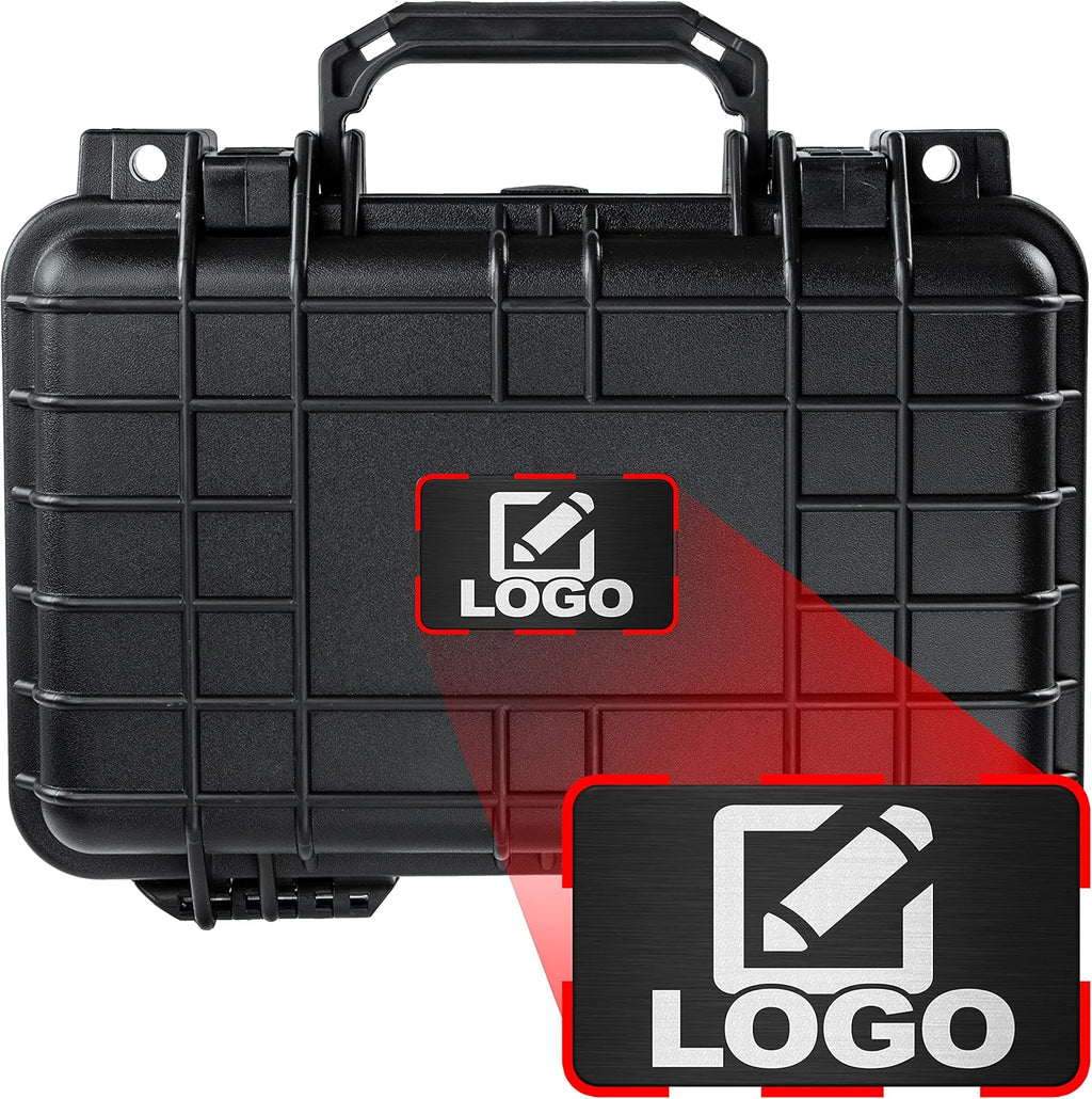Black Waterproof Hard Case with Foam 11.6 Inch 8.3 Inch 3.8 Inch W237518